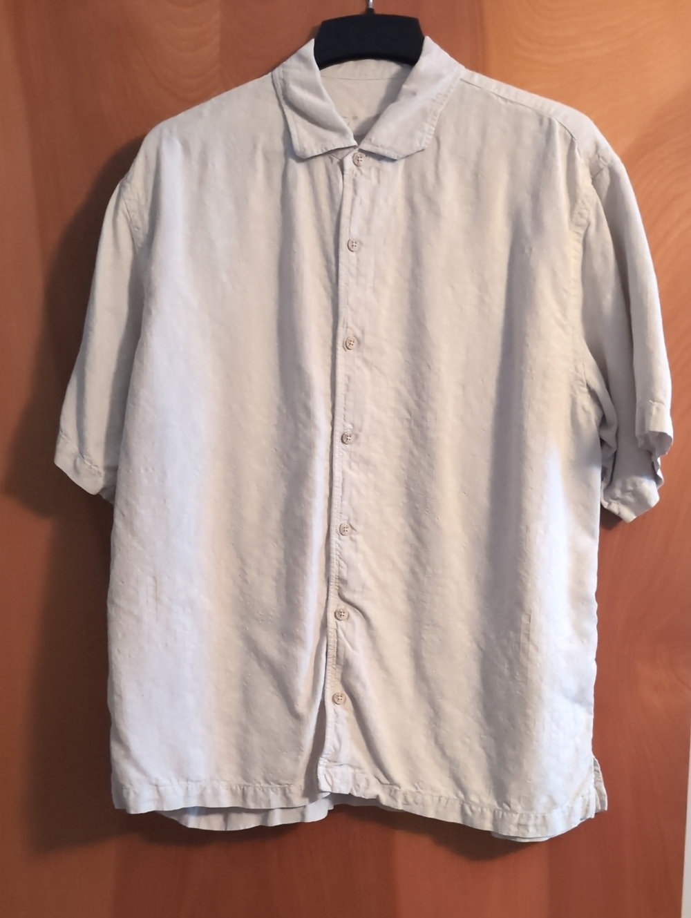 Tommy Bahama Relaxed Short-Sleeve Button-Down Shirt — Beige